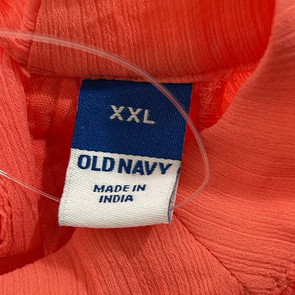 OLD NAVY Shirred Mock-Neck Tie-Back Blouse Size 2XL NEW - Picture 10 of 16